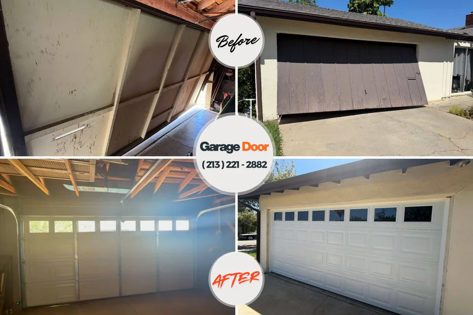 Before and after: garage door opener repair Jan Phyl Village, FL